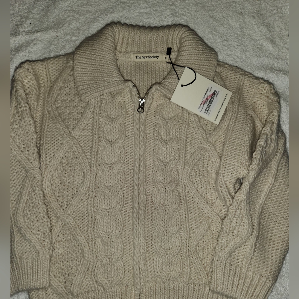 Cream Cable Knit Sweater for Kids